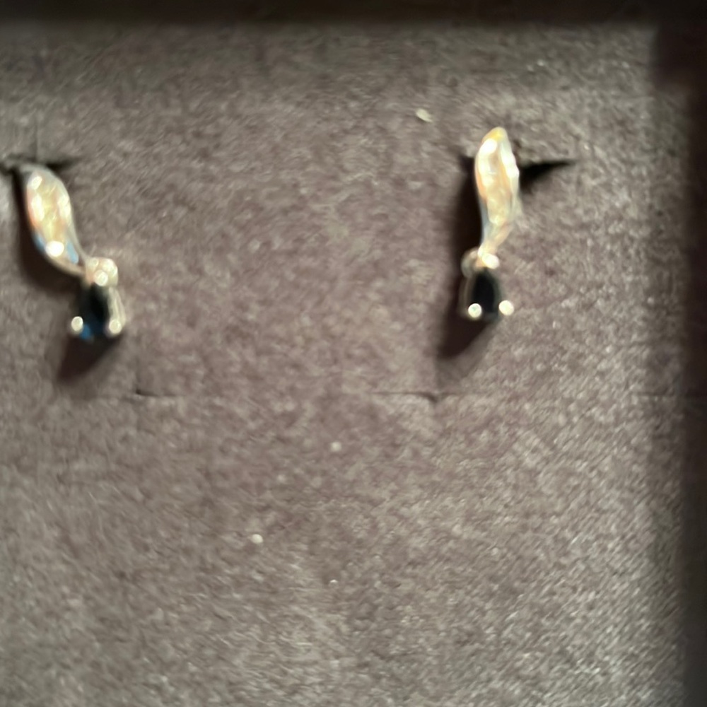 Sapphire and diamond earrings